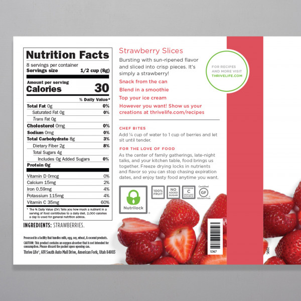 Freeze Dried Strawberries Nutrition Facts