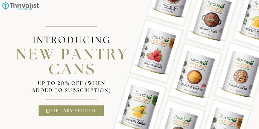 freeze dried food meats pantry cans
