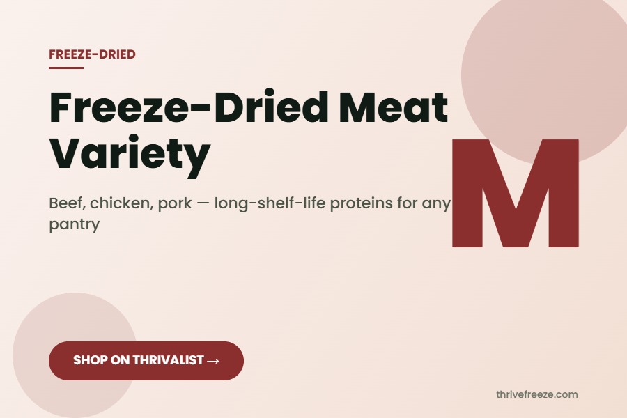 Long-term food storage with freeze-dried cans