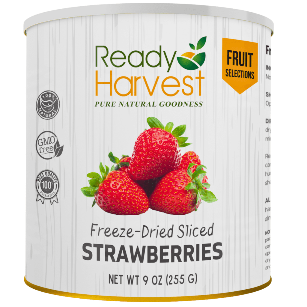 Ready Harvest freeze-dried strawberry slices #10 can